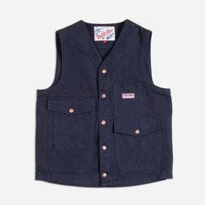 Dubbleware - BLANDFORD CANVAS FIELD VEST - NAVY -  - Main Front View