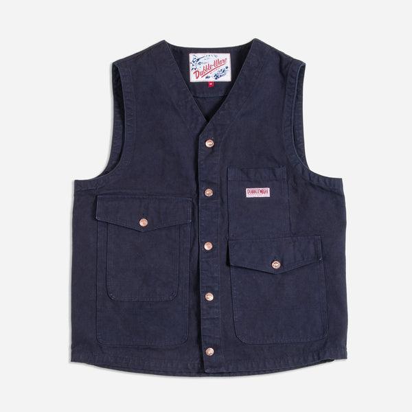 BLANDFORD CANVAS FIELD VEST - NAVY