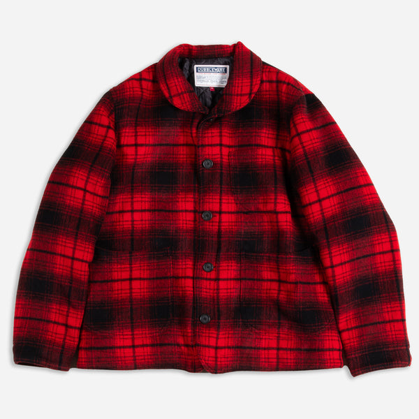 PETERSHAM WOOL PENNY CHORE COAT - RED/BLACK