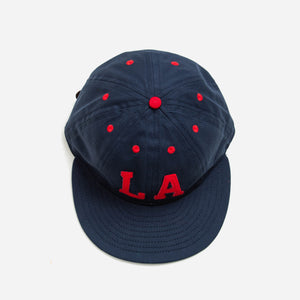 Ebbets Field Flannels - LA (PCL) 1941 6 PANEL VINTAGE CAP - NAVY/RED -  - Alternative View 1