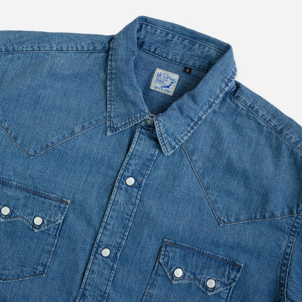 DENIM WESTERN SHIRT - USED WASH