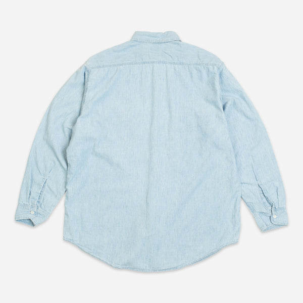 FLAP POCKET WORK SHIRT - BLEACHED CHAMBRAY