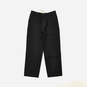 FOB Factory - RELAXED DENIM TRACK PANT - BLACK -  - Main Front View