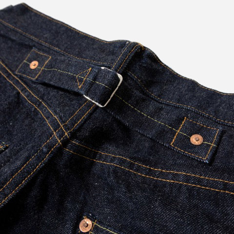 GARAGE WORK STRAIGHT SELVEDGE DENIM JEANS - ONE WASH