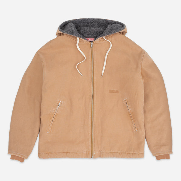 CAVVA FLEECE LINED HOODED JACKET - TAN