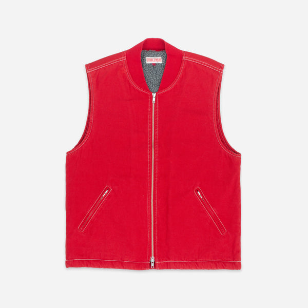 CAVVA FLEECE LINED VEST - RUST