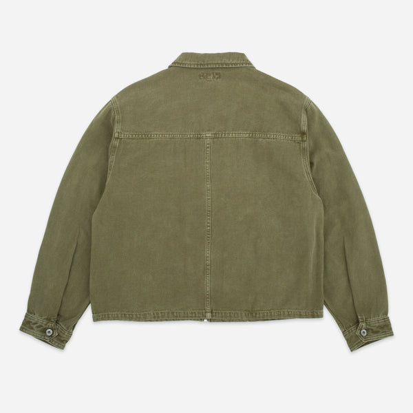 CROP JACKET - OLIVE