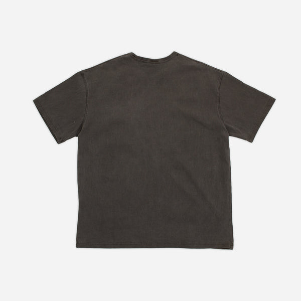 CIGARETTE POCKET PIGMENT DYEING T-SHIRT - CHARCOAL