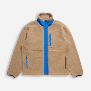 Adsum - EXPEDITION FLEECE JACKET - BEIGE/BLUE -  - Main Front View