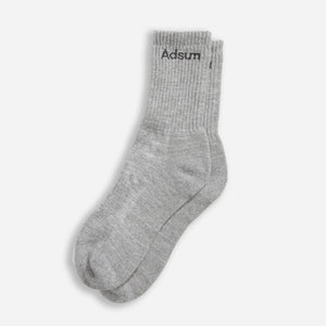 Adsum - MERINO SOCK - HEATHER GREY -  - Main Front View