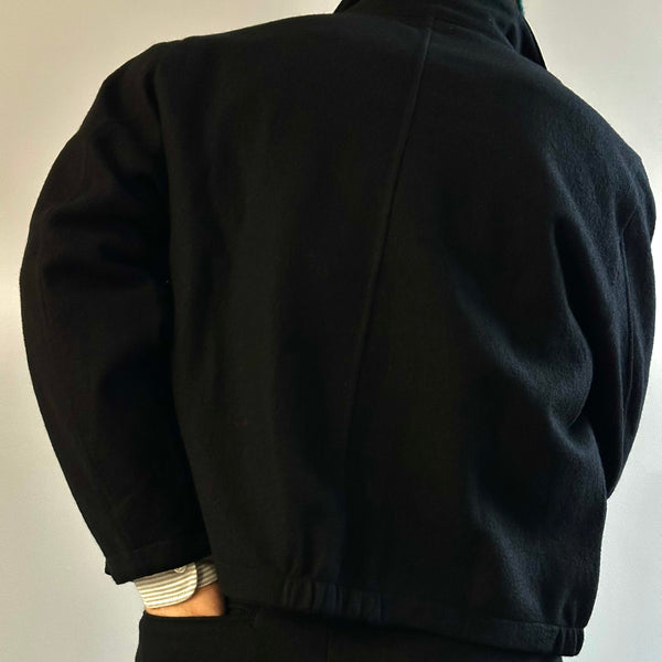 LOMA WOOL BLOUSON JACKET - BLACK