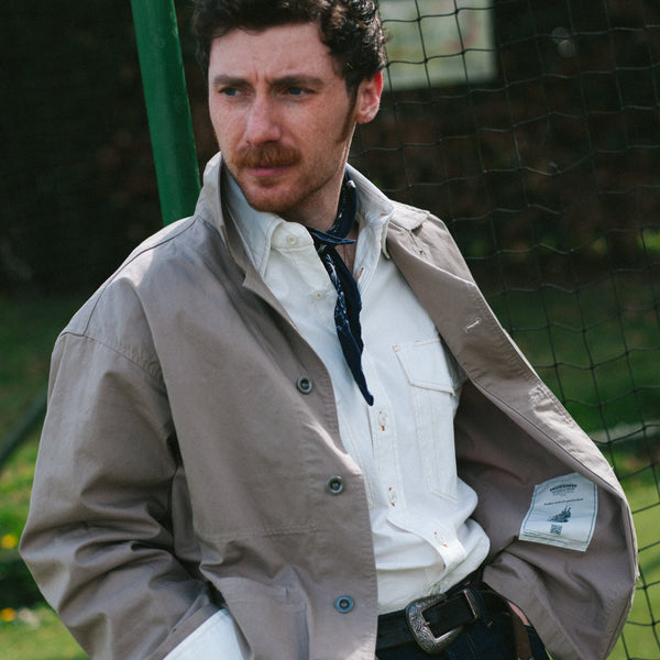 RELAXED COVERALL JACKET - BEIGE