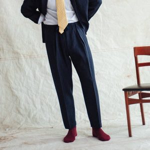 Pilgrim Surf + Supply - ITTEN WALKER WOOL PANT - NAVY -  - Alternative View 1