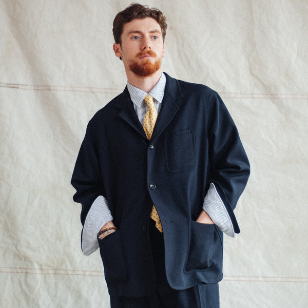 ITTEN WALKER WOOL JACKET - NAVY