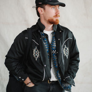 Pendleton - WESTERN SATIN SHIRT - BLACK -  - Alternative View 1