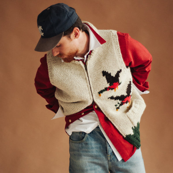 COWICHAN DUCK WOOL GILET - OATMEAL