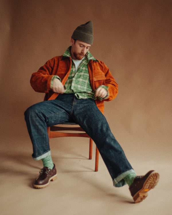 METAL HOOK LEATHER BOAT SHOE - BURGUNDY