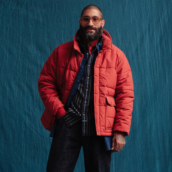 GRAIN JACKET - DARK RED