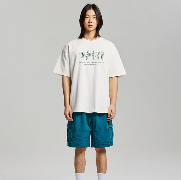 HACM SOUVENIR HALF T-SHIRT - WHITE