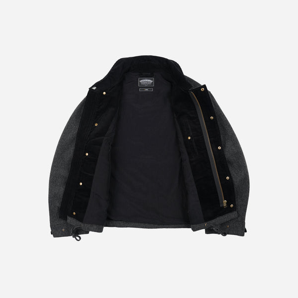 Frizmworks Herringbone Wool Hunting Jacket - Grey Black