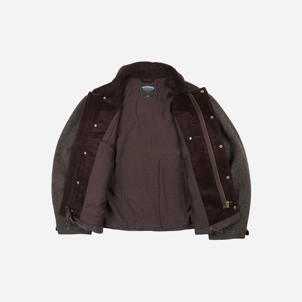 Frizmworks Herringbone Wool Hunting Jacket - Pine Brown
