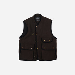 Frizmworks - Frizmworks Herringbone Wool Hunting Vest - Chestnut Black -  - Main Front View