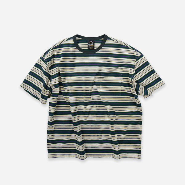HORIZON STRIPE HALF T-SHIRT - DARK GREEN