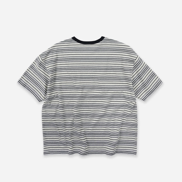HORIZON STRIPE HALF T-SHIRT - OATMEAL