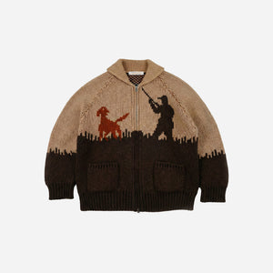 Frizmworks - Frizmworks Hunter Heavy Cowichan Jacket - Choco Brown -  - Main Front View