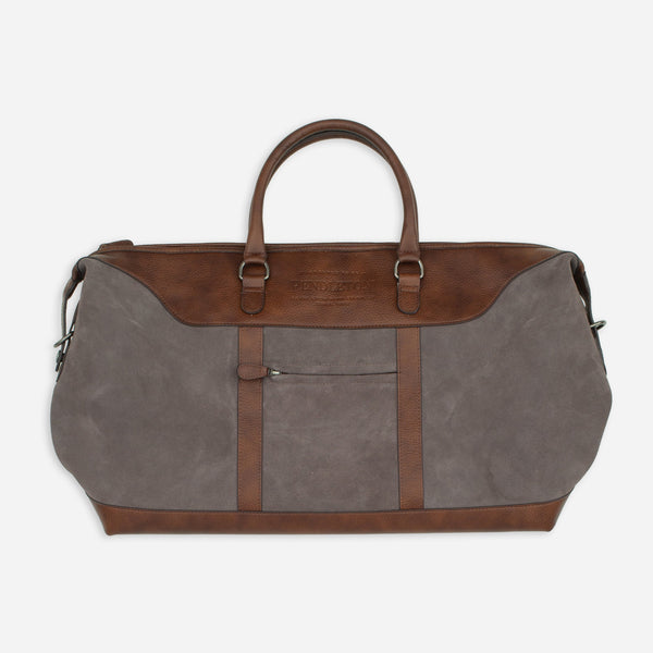 SUEDE WEEKEND BAG - BROWN