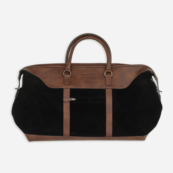 SUEDE WEEKEND BAG - BLACK