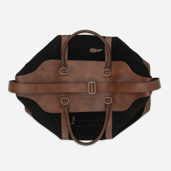 SUEDE WEEKEND BAG - BLACK