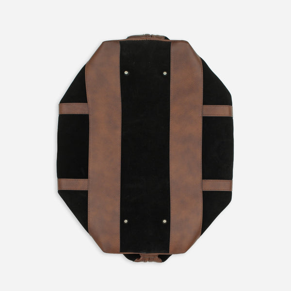 SUEDE WEEKEND BAG - BLACK