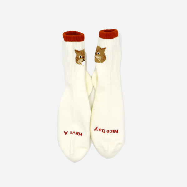 CAT SOCKS - WHITE