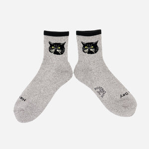 Rostersox - CAT SOCK - GREY -  - Main Front View