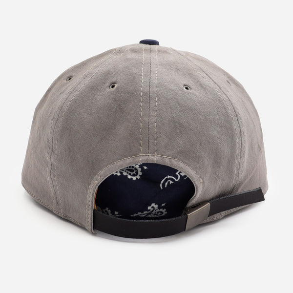 COTTON WASHER CAP - GREY/NAVY