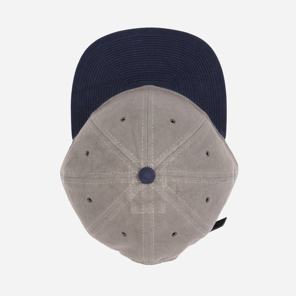 COTTON WASHER CAP - GREY/NAVY