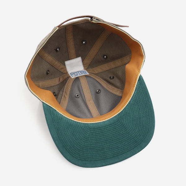 COTTON WASHER CAP - GREY/GREEN