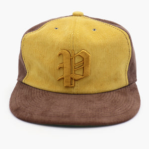Poten - DYED CORDUROY CAP - BROWN/YELLOW -  - Alternative View 1