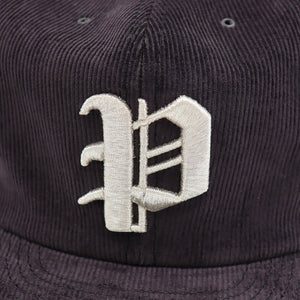 Poten - DYED CORDUROY CAP - CHARCOAL -  - Alternative View 1