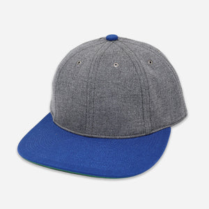 Poten - VINTAGE HOPSACK CAP - GREY/BLUE -  - Main Front View