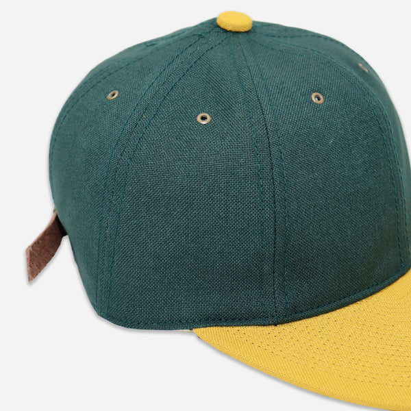 VINTAGE HOPSACK CAP - GREEN/YELLOW