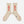 Load image into Gallery viewer, A pair of cream-colored crew socks with the word 'LOVE' printed vertically in red on each sock, displayed against a light gray background.

