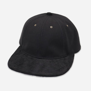 Poten - WORK CANVAS/CORD CAP - BLACK -  - Main Front View