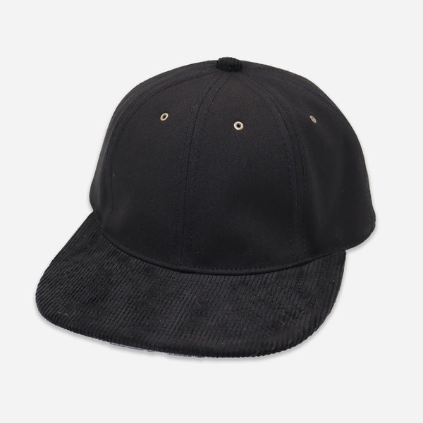 WORK CANVAS/CORD CAP - BLACK