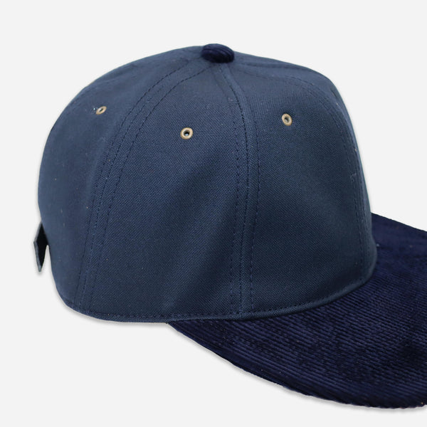 WORK CANVAS/CORD CAP - NAVY