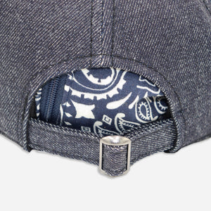 Poten - 501 DENIM AND LEATHER CAP - NAVY -  - Alternative View 1