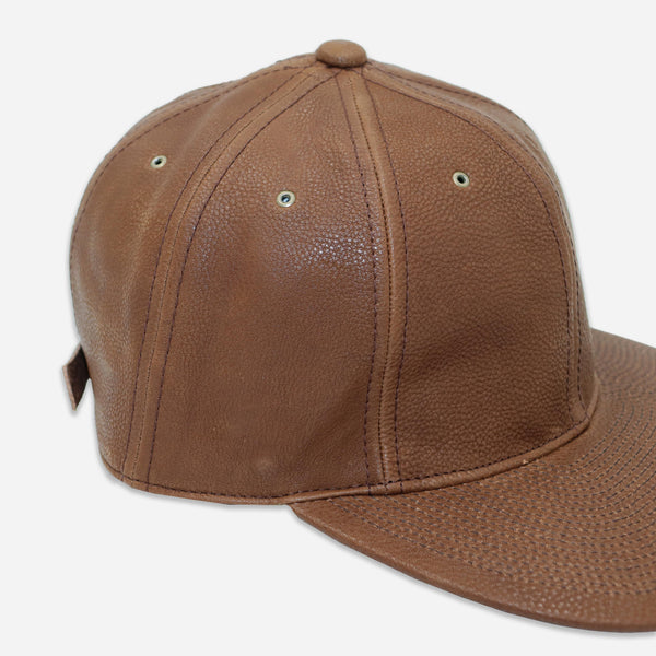LEATHER CAP - BROWN