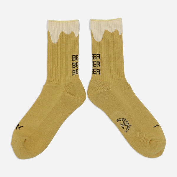 3 BEER SOCKS - YELLOW