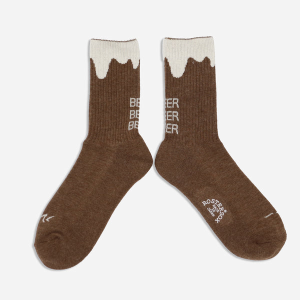 3 BEER SOCKS - BROWN